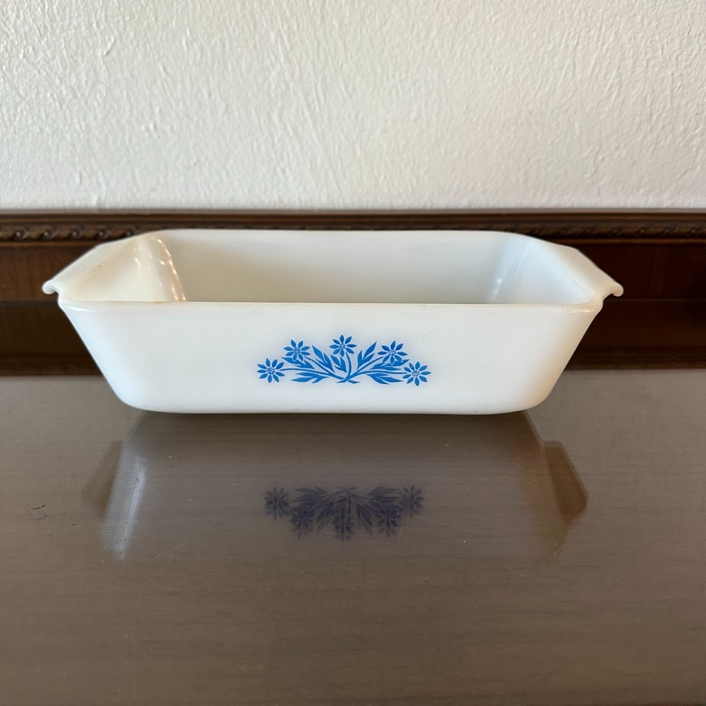 Vintage‎ Anchor Hocking Cornflower Blue 5" x 9" Rectangular Baker (1 Qt) USA